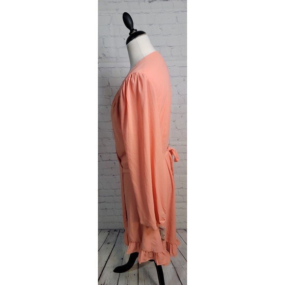 GB Peach Wrap Knee Length Dress size XL - Picture 3 of 9